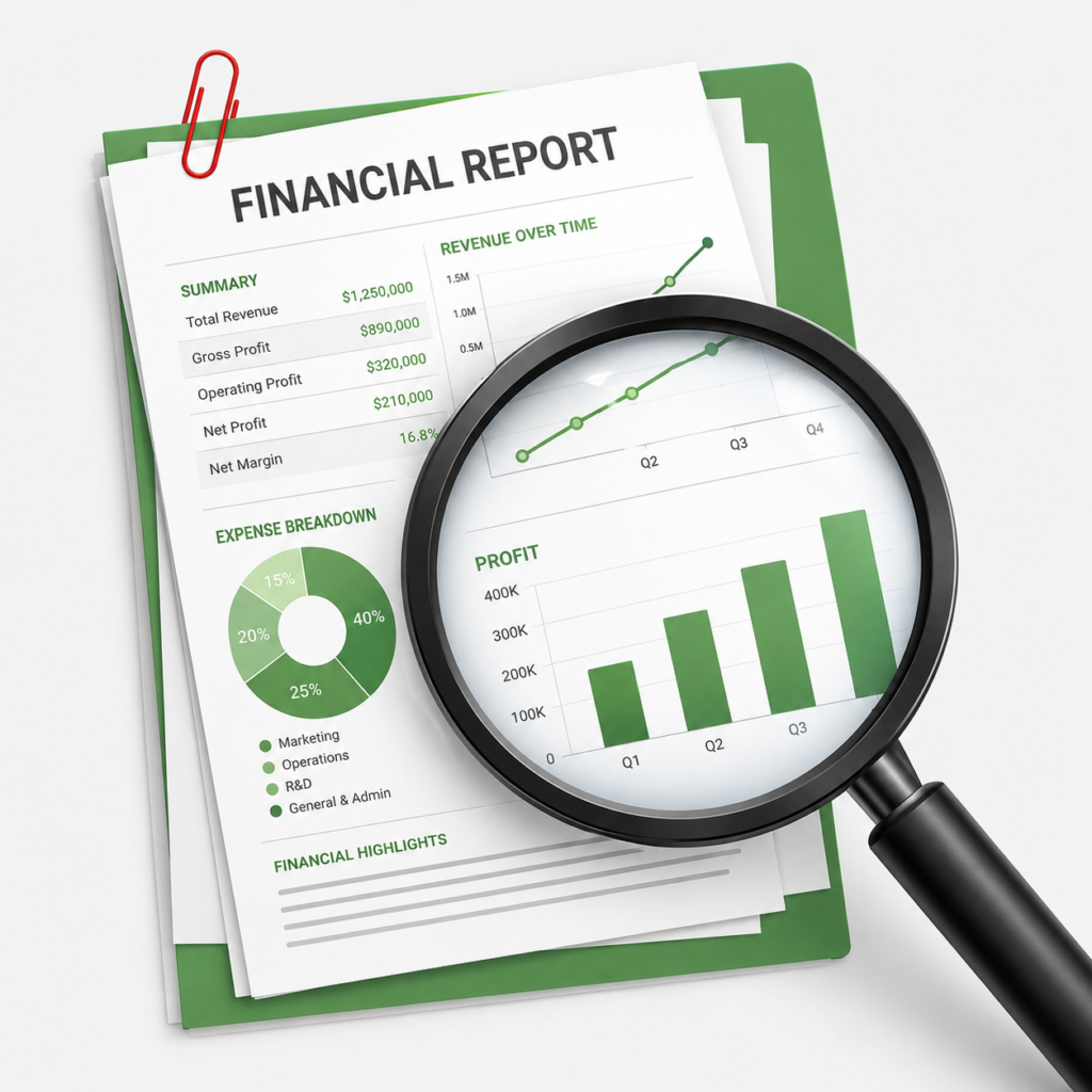 Business Intelligence financial reports statement
